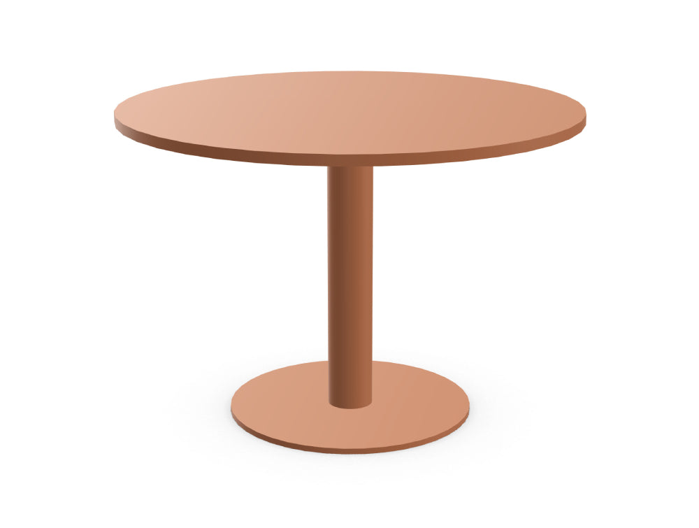 Ws.D Nexis Cylinder Base Coffee Table with Round Table Top Monocolour