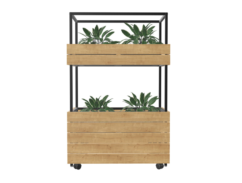 Ws.D Oasis Double 1-Level Mobile Planter