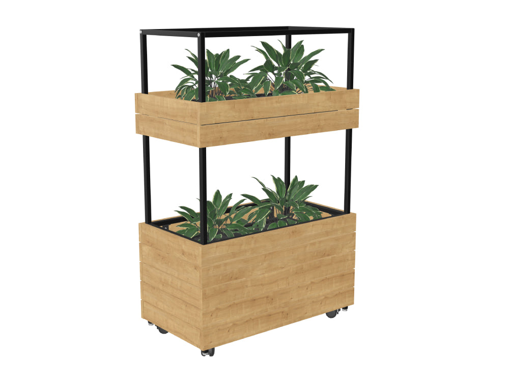 Ws.D Oasis Double 1-Level Mobile Planter