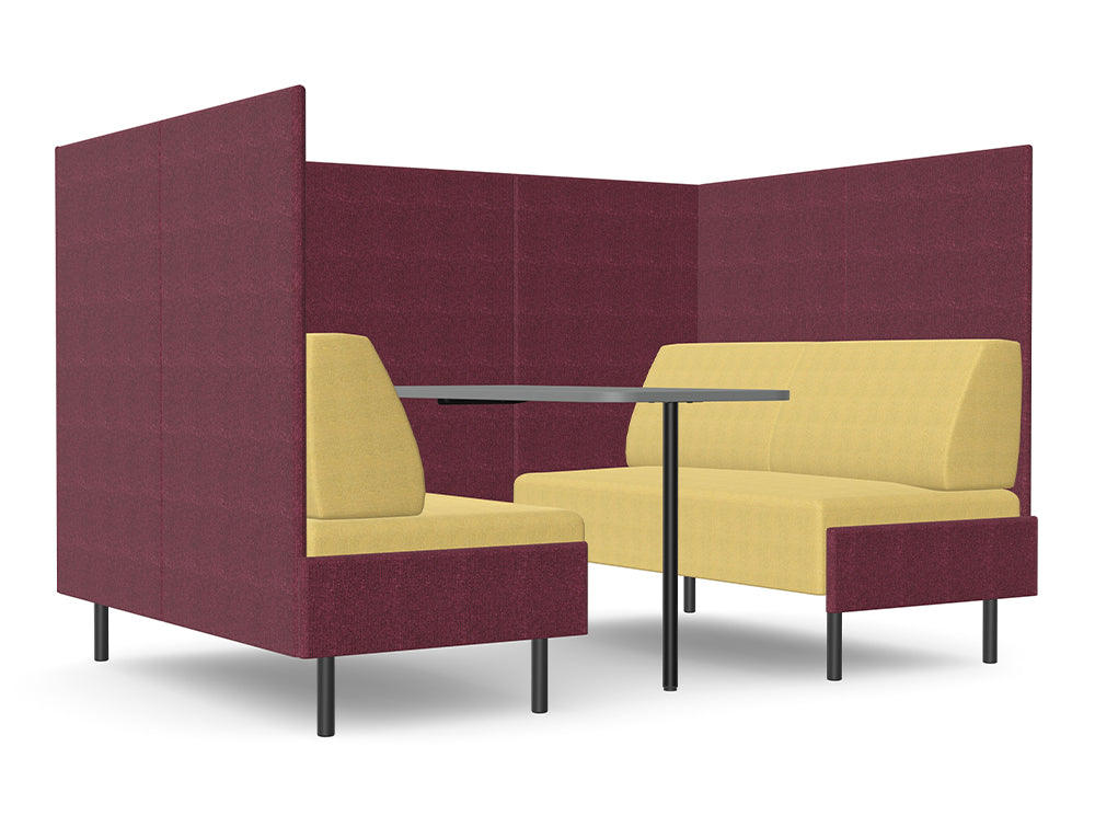 Ws.D Snug 4-Seater High-Back Open Meeting Pod