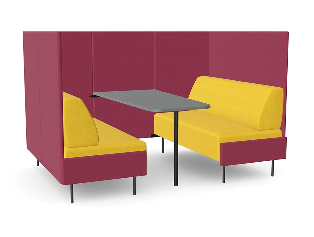 Ws.D Snug 4-Seater High-Back Open Meeting Pod