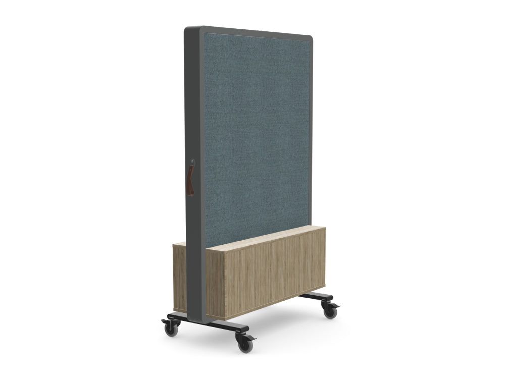 Ws.D Spry Mobile Wall - Whiteboard & Fabric Panel & Storage