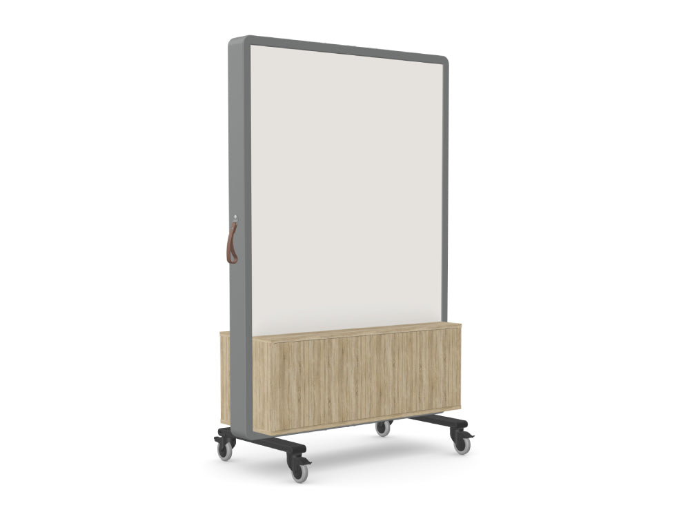 Ws.D Spry Mobile Wall - Whiteboard & Fabric Panel & Storage