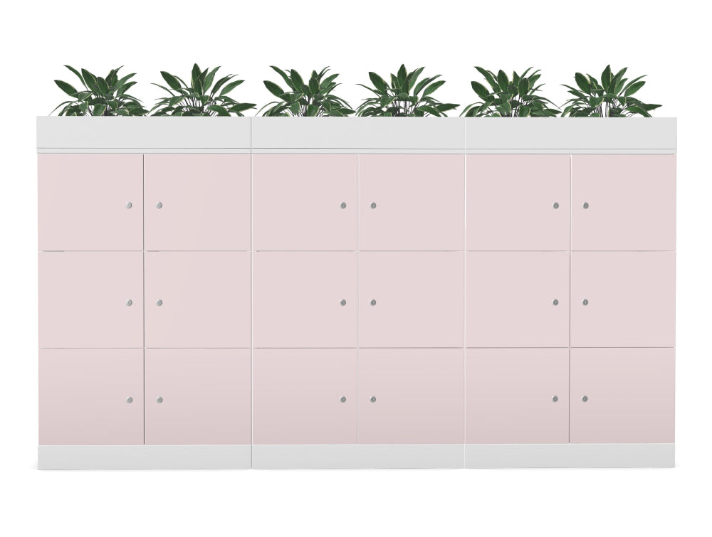 Ws.D Uno 18-Door Locker System with Planters