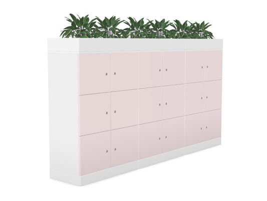 Ws.D Uno 18-Door Locker System with Planters