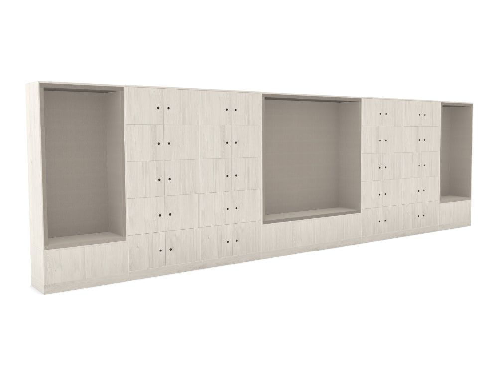 Ws.D Uno 32-Door Locker System with RDIF Lock and Sitting Alcove